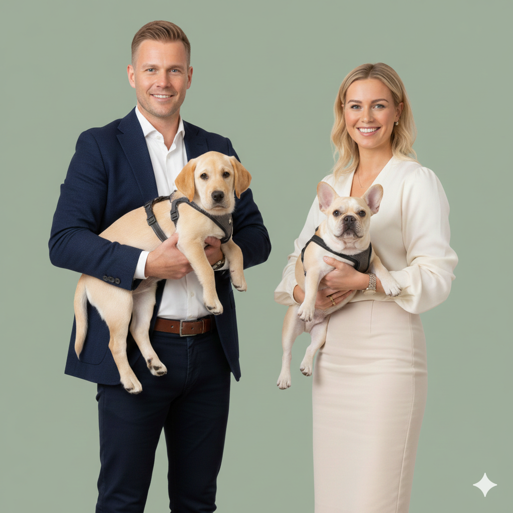 Billede af Mia og Jonas, som er CEO af HundeHimlen