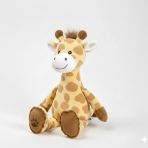 billede af luksus giraf bamse i gul