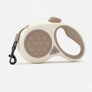 Billede af flexline snor til hund i beige og en mørkere beige